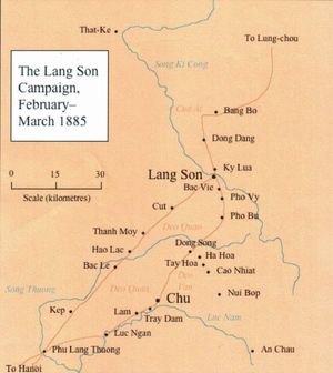 랑선 원정, 1885년 2월