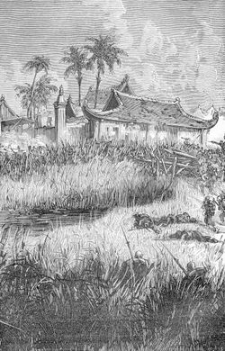 마궁에 입성하는 프랑스 부대, 1885년 3월 31일