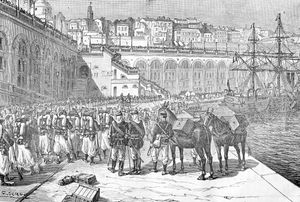 1885년 1월, 알제리에서 통킹으로 향하는 주아브병