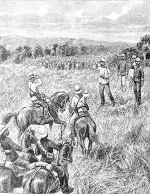 네그리에가 뒤젠느의 분견대에 합류, 1884년 6월 27일