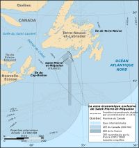 캐나다의 배타적 경제 수역에 둘러싸인, 군도의 배타적 경제 수역