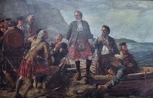 '더 이상 로커버 없음 – 스코틀랜드를 떠나는 찰스 왕자', 예술가 존 블레이크 맥도날드의 1863년 그림