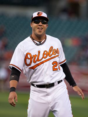 피어스가 2015년 오리올스에서 활약하는 모습