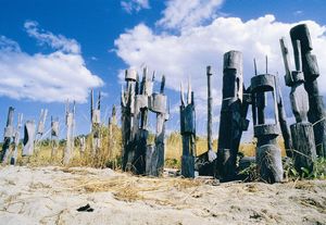 Traditional burial poles, Tiwi Islands, 2005.