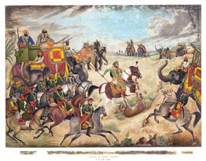 자자르, 로타크 구, 펀자브에서 호랑이 사냥, c. 1820