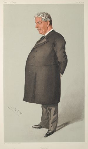 1902년 10월 영국 잡지 배니티 페어에 실린 에드먼드 바턴의 캐리커처