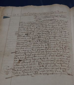 1609년 2월 12일 레이던 시의회가 레이던에 정착하는 것을 허가한 문서