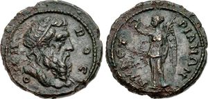 호메로스(왼쪽)는 기원후 2세기 파플라고니아의 동전에 묘사되어 있다.