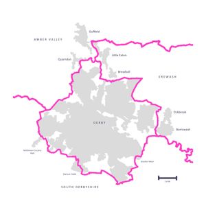 더비 시가지, 쿼던도 보임