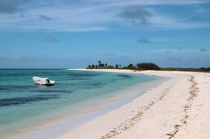 보나이르 동쪽, 로스 로케스 군도 서쪽에 위치한 라스 아베스 군도의 해변