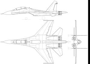 수호이 Su-30 3면도