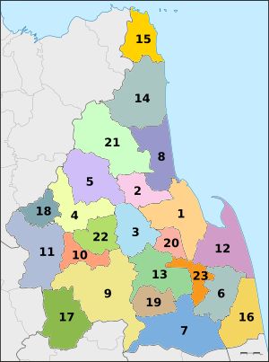 23개 행정구역 지도