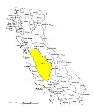 전통적인 요쿠츠족 영토 지도