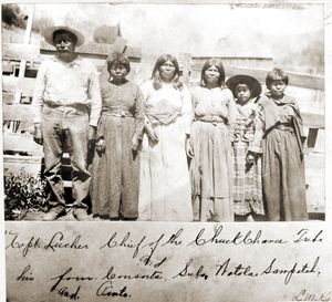 1900년경 캘리포니아주 코스골드에 있는 척찬시(당시에는 "Chuck Chance"로 표기)