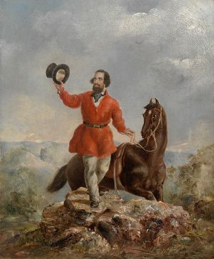 1851년 배서스트 인근에서 최초로 금을 발견한 에드워드 하그레이브스의 그림