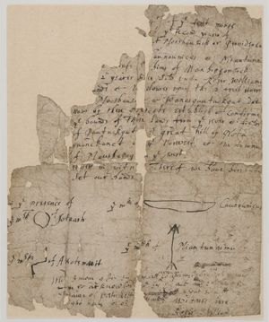 추장 캐노니커스가 서명한 프로비던스에 대한 1636년 원본 증서