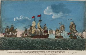 라구스 해전, 1759, 프랜시스 스웨인의 그림