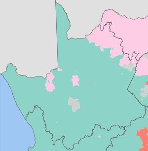 노던케이프주의 주요 모국어 분포도