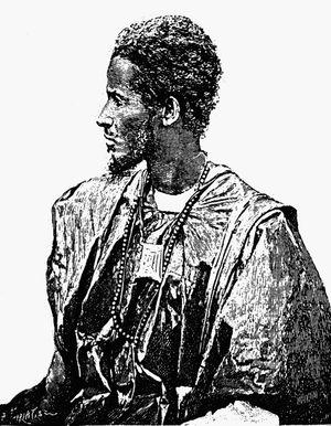 무어인 마라부의 쿤타 부족, 즉 민족 쿤타 씨족으로, 알 쿤티 원고 컬렉션의 이름이 유래했습니다. 1898년 제작.