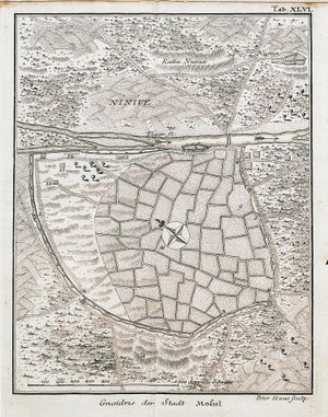 1778년 모술 지도, 카르스텐 니부어 제작