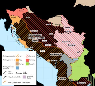 유고슬라비아의 추축국 점령 지도