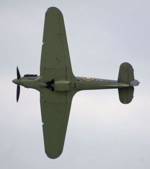 영국 본토 항공전에 사용된 R4118 보존 기체의 밑면도