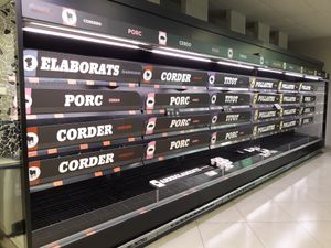 메르카도나 슈퍼마켓의 텅 빈 선반(3월 14일, 발렌시아)