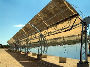 네게브 사막의 태양열 집열기