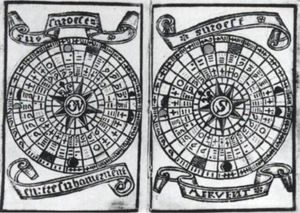 브루스콩의 알마낙 (1546): "달의 나이에 따른" 조석도.