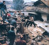 붕괴된 가옥의 모습.