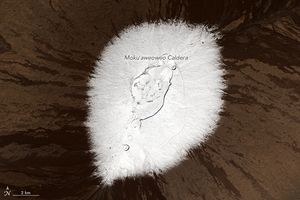 2016년 눈으로 덮인 모쿠아웨오 칼데라