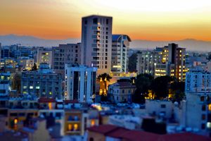 니코시아 금융 지구 조망