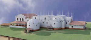 독일 바이센부르크의 로마 목욕탕을 레이저 스캔 기술을 사용하여 가상으로 재구성한 모습