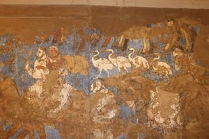 서기 650년경 사마르칸트의 기념적인 소그드 벽화. 정식 명칭은 아프라시압 궁정 벽화이지만 "대사들의 그림"으로도 알려져 있다. 사마르칸트의 소그드 왕 바르크휴만이 의뢰하여 아프라시압의 궁전 홀에 그려졌다.