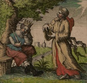 존 스피드의 색슨 7왕국 (1611)에 나오는 에드윈의 상상도