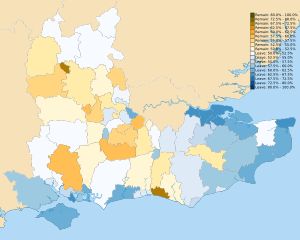2016년 영국 유럽 연합 회원국 국민투표에서 이 지역의 투표 결과