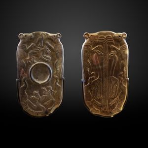 화장용 팔레트로 아프리카들개를 묘사, 루브르 박물관.