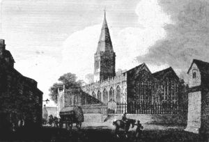 트루로의 성 메리 교회(19세기 초 조각)