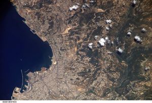 국제 우주 정거장에서 본 베이루트