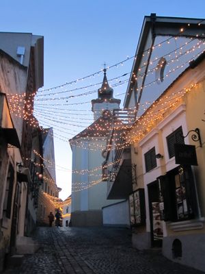 1월의 시내 중심가