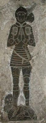 영국 맨앳암즈, 묘비 동판