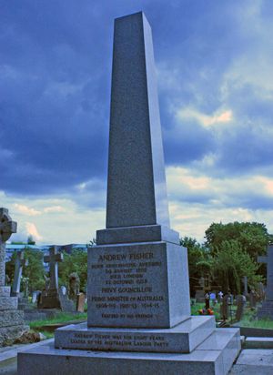 피셔의 햄프스테드 묘지 묘비