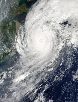 9월 12일 오후 4시 55분, 태풍 매미의 한반도 상륙 3시간 전