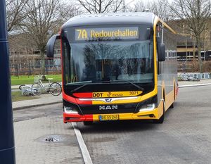 덴마크에서 운행 중인 MAN 전기 버스