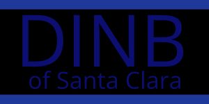 The logo of the Deposit Insurance National Bank of Santa Clara. Two horizontal lines are on the top and bottom of the logo. The letters 'DINB' are large, and 'of Santa Clara' are below it in a smaller font.