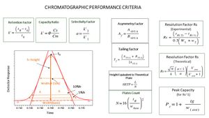 크로마토그래피 시스템의 성능 범위를 결정하는 정량적 매개변수 및 방정식
