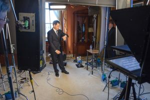 2013년 2월 연두교서에 대한 공화당 응답 연설을 준비하는 루비오