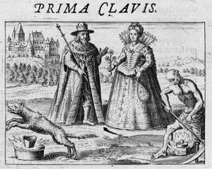 바실 발렌타인의 첫 번째 열쇠(바실 발렌타인의 열두 열쇠)에 묘사된 현자의 돌을 얻기 위한 '대업'과 관련된 상징