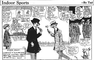 태드 도건의 1916년 1월 8일자 Indoor Sports 만화에 "핫도그"라는 용어 사용