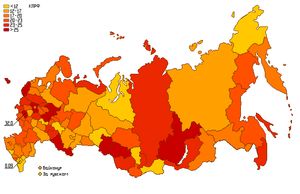 지역별 공산당 득표율 분포